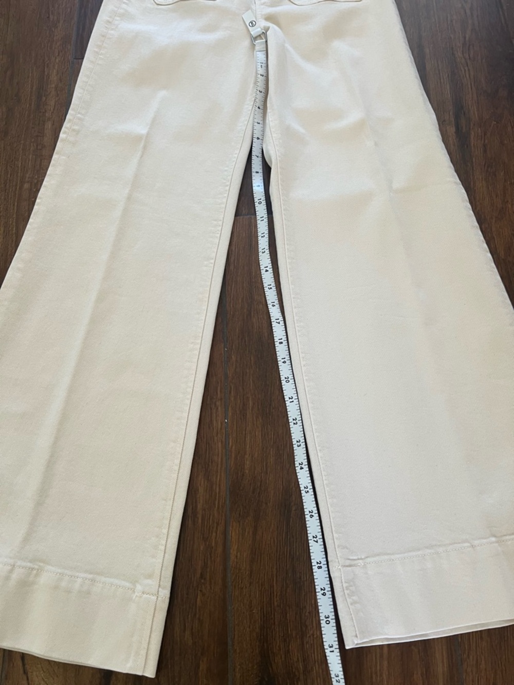 NWOT J.Crew Sailor Denim Trouser in Ecru Natural Wash Size 29 - Picture 7 of 8